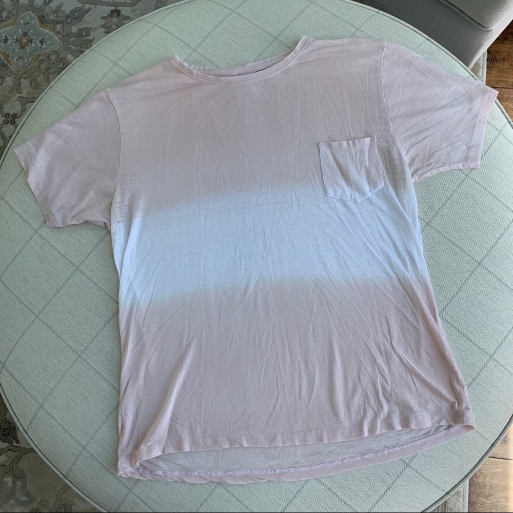 {Exist} Pink and White Tie Dye Top‎